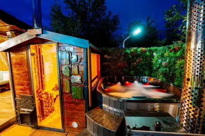 Sauna și ciubărul, seara